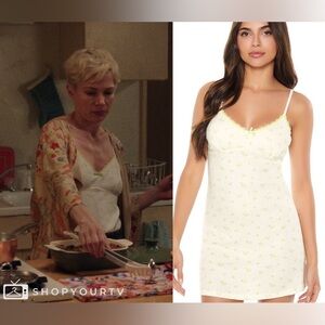 NWT! Forever 21 white and green floral slipdress PJ dress! Sexy/cute!